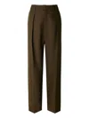 Soeur Ferrel Pleated High-waisted Trousers In Green