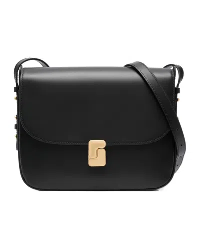 Soeur Flap Shoulder Bag In Black