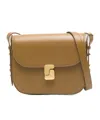 Soeur Mini Bellissima Flap-fastening Studded Shoulder Bag In Brown