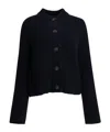 Soeur Knit Cardigan With Mock Neck And Long Sleeves In Black