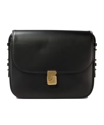 Soeur Flip Shoulder Bag In Black