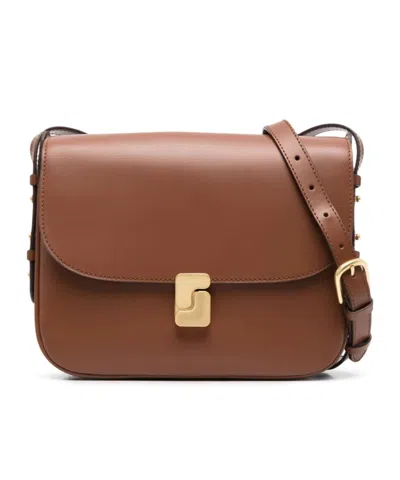 Soeur Flip Shoulder Bag In Brown