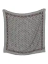 Soeur Floral-pattern Twill Scarf In Gray