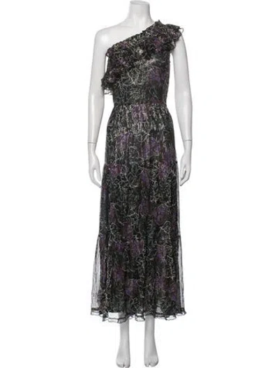 Pre-owned Soeur Floral Print Long Dress In Green
