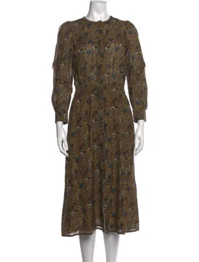 Pre-owned Soeur Floral Print Midi Length Dress In Multicolor