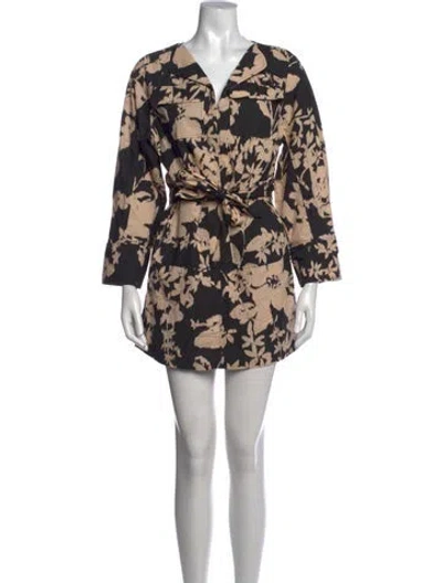 Pre-owned Soeur Floral Print Mini Dress In Black