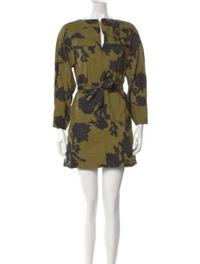 Pre-owned Soeur Floral Print Mini Dress In Green