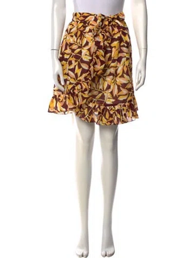 Pre-owned Soeur Floral Print Mini Skirt W/ Tags In Yellow