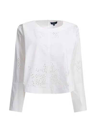 Soeur Floral-broderie Cotton Blouse In White
