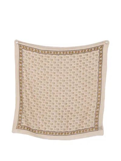 Soeur Floral-print Scarf In Neutral