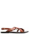 Soeur Florence Leather Sandals In Brown