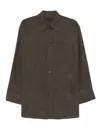 Soeur Relaxed Fit Brown Shirt With Classic Collar In Brown