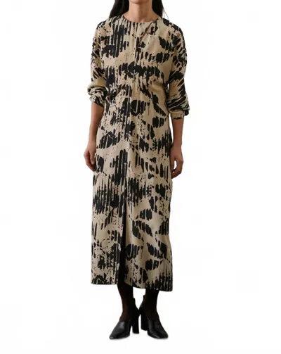 Soeur Francine Midi Dress In Pale Yellow/black In Neutral