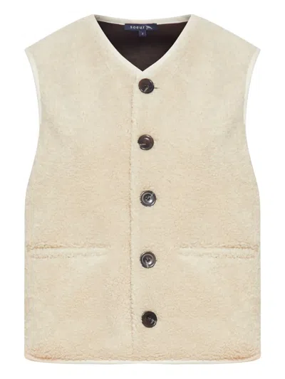 SOEUR FUSIL BUTTONED FLEECE WAISTCOAT