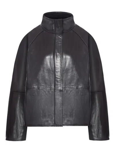 SOEUR GAMMA HIGH-NECK LEATHER JACKET