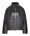 Soeur Gamma High-neck Leather Jacket In Black