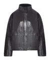 Soeur Gamma High-neck Leather Jacket In Black