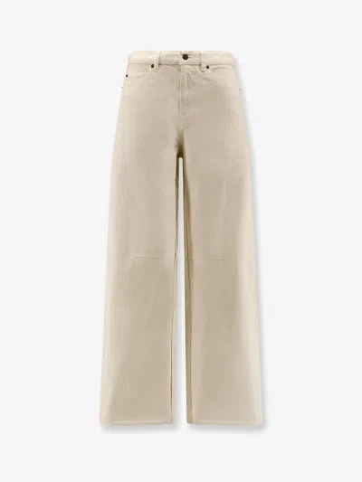 Soeur Gaspard Denim Trousers In Neutral