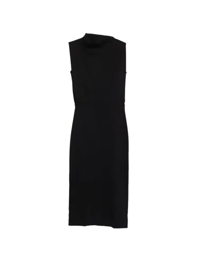 Soeur Gemma Draped Sleeveless Midi Dress In Black