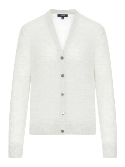 Soeur Gianna Alpaca Knit Cardigan In White