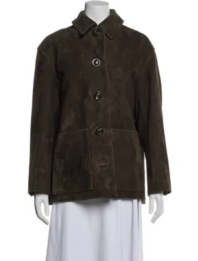 Pre-owned Soeur Goat Leather Jacket In Brown