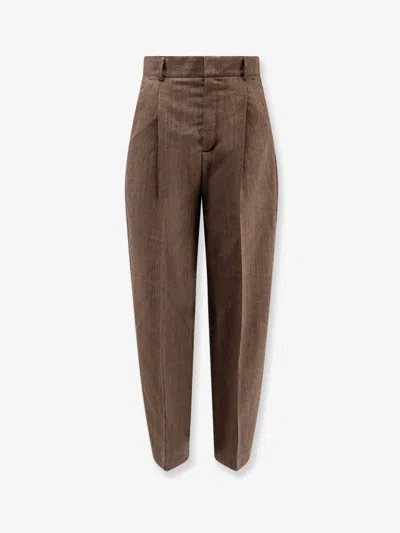 Soeur Graham Virgin Wool Trousers In Brown