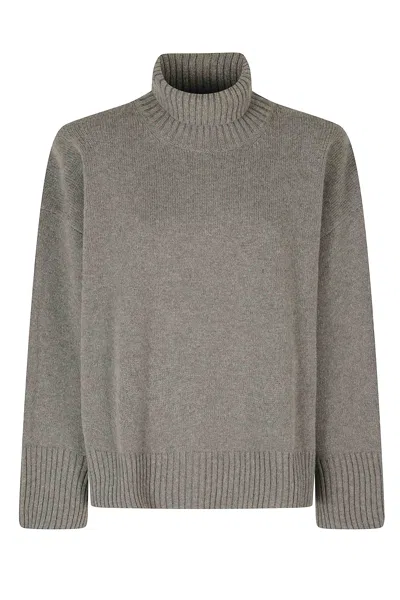 Soeur Green William High Neck Merino Wool Jumper In Brown