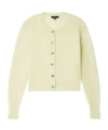 Soeur Womens Jaune Acide Griffith Round-neck Wool Cardigan In Brown