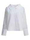Soeur Guillemette Broderie-anglaise Shirt In White