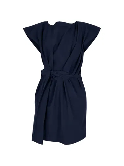 Soeur Hallie Belted Dress In Blue