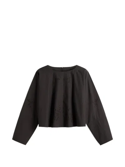 Soeur Hansel Broderie-anglaise Top In Black