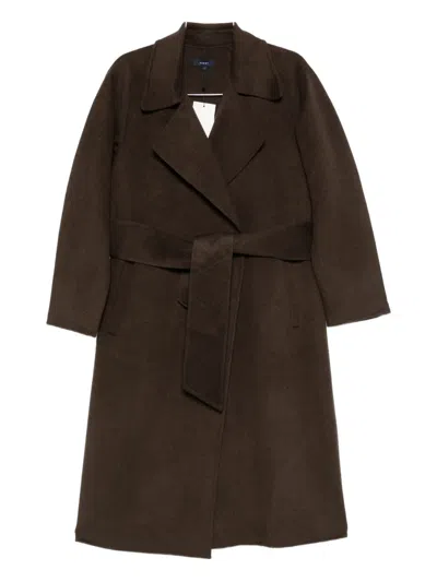 Soeur Harvard Belted Single-breasted Coat In Brown