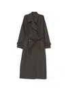 Soeur Helio Double-breasted Belted Coat In Gray
