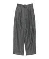 Soeur High Waist Wool Blend Trousers With Belt In Black