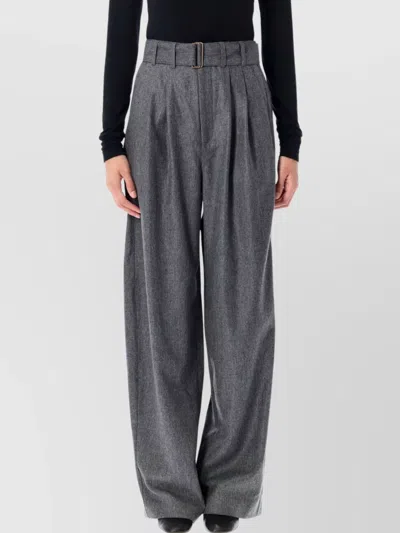 SOEUR HIGH WAIST WOOL BLEND TROUSERS WITH BELT