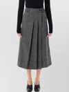 Soeur High-waisted Midi Skirt Featuring Pockets In Gray