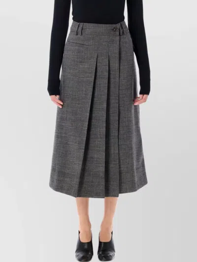 SOEUR HIGH-WAISTED MIDI SKIRT FEATURING POCKETS