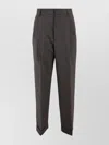 Soeur High-waisted Wool Trousers With Wide Legs In Gray