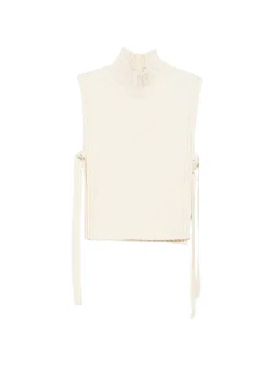 Soeur High-neck Side-tie Jumper In Neutral