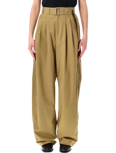 Soeur High-rise Fluid Trousers With Removable Belt - Size 36 In Green