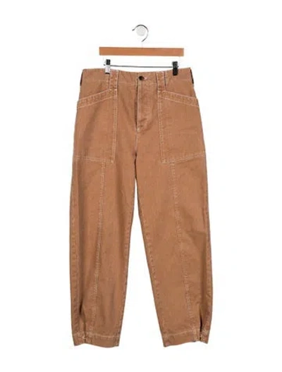 Pre-owned Soeur High-rise Straight Leg Jeans In Brown