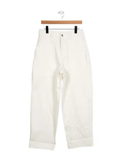 Pre-owned Soeur High-rise Straight Leg Jeans In White