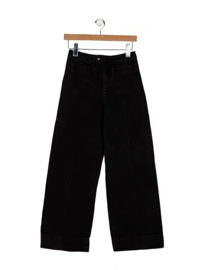 Pre-owned Soeur High-rise Wide Leg Jeans In Black
