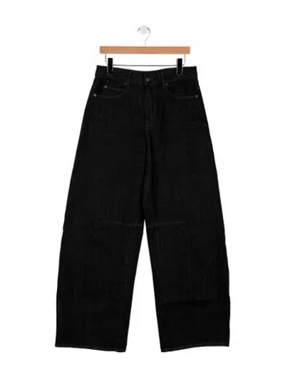 Pre-owned Soeur High-rise Wide Leg Jeans In Black