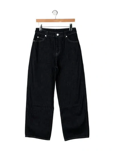 Pre-owned Soeur High-rise Wide Leg Jeans In Black