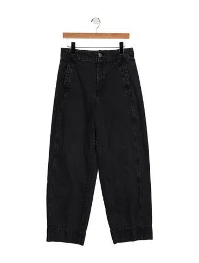 Pre-owned Soeur High-rise Wide Leg Jeans In Black