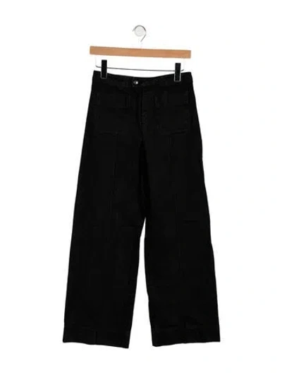 Pre-owned Soeur High-rise Wide Leg Jeans In Black
