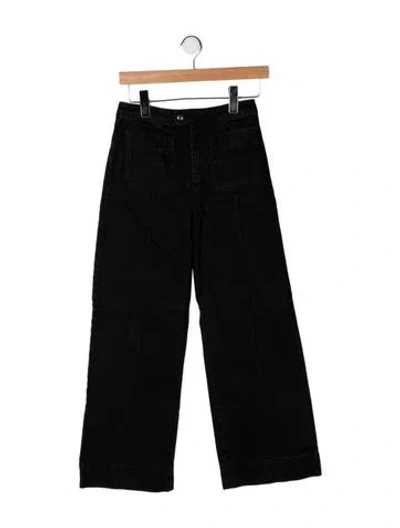 Pre-owned Soeur High-rise Wide Leg Jeans In Black