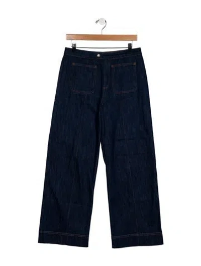 Pre-owned Soeur High-rise Wide Leg Jeans In Blue