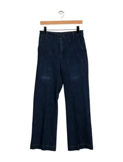 Pre-owned Soeur High-rise Wide Leg Jeans In Blue